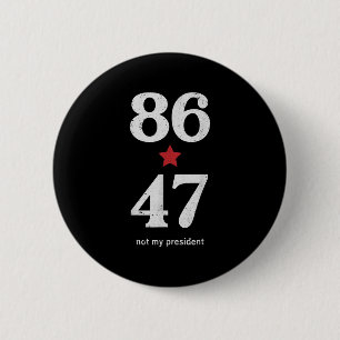 Chapa Redonda De 5 Cm Clic Estilo Vintage Años 80 86 47 Anti Trump _1