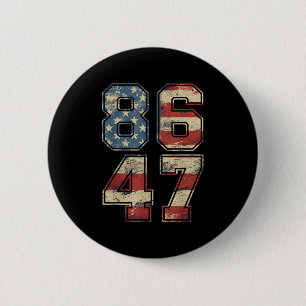 Chapa Redonda De 5 Cm Clic Vintage 80 Estilo 86 47 Bandera Anti Trump Us