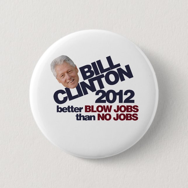 Chapa Redonda De 5 Cm Clinton 2012 (Anverso)