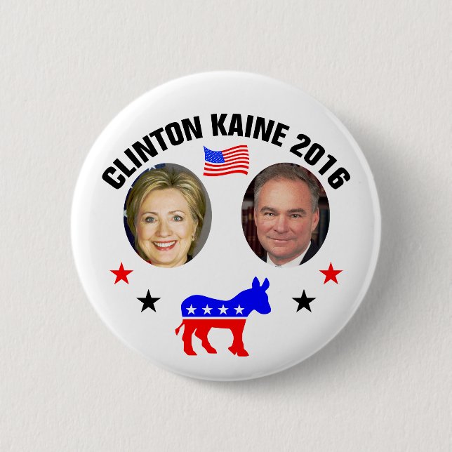 CHAPA REDONDA DE 5 CM CLINTON KAINE 2016 (Anverso)