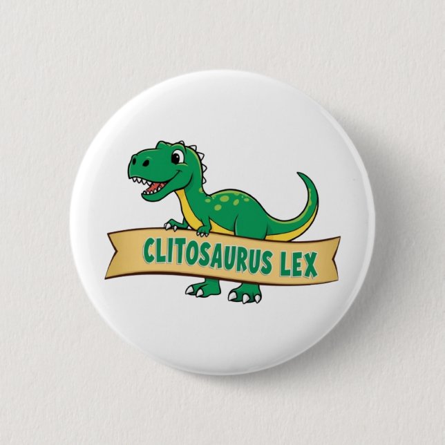Chapa Redonda De 5 Cm Clitosaurus Lex Badge (Anverso)