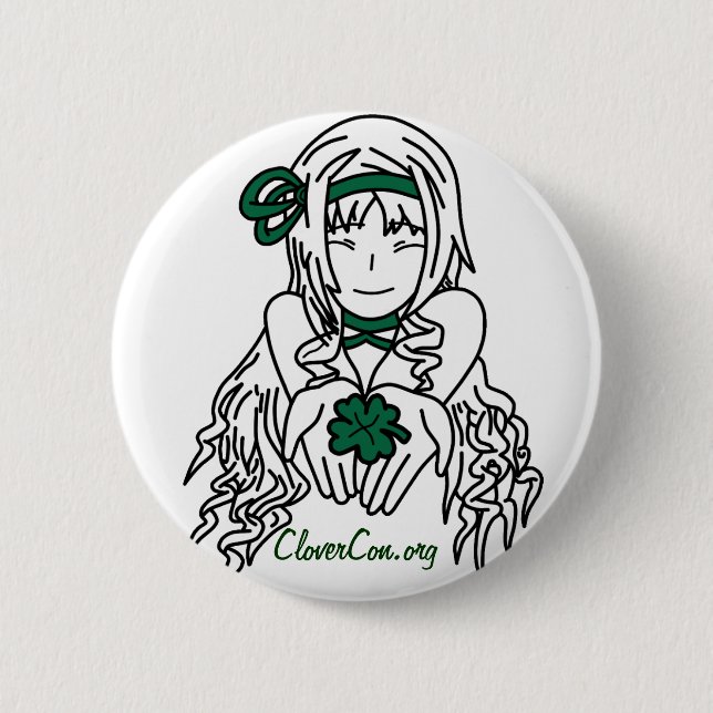 Chapa Redonda De 5 Cm CloverCon (Anverso)