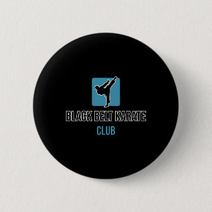 Chapa Redonda De 5 Cm Club de Karate del Cinturón Negro