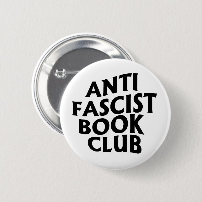 Chapa Redonda De 5 Cm Club de libros antifascista (Anverso y reverso)