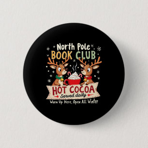 Chapa Redonda De 5 Cm Club de Libros del Polo Norte Cacao caliente servi
