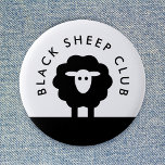 Chapa Redonda De 5 Cm Club de ovejas negras | Moderna Cuta<br><div class="desc">Diseño simple y personalizado de "club ovino negro" con una tipografía minimalista moderna y un diseño de ovejas lindas. ¡El diseño perfecto para todas las ovejas negras!</div>