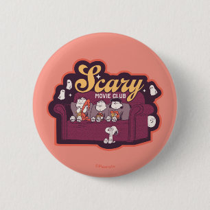 Chapa Redonda De 5 Cm Club de Películas de Terror de Peanuts Sofá de Hal