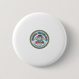 Chapa Redonda De 5 Cm Club de Profesora Mágica de Unicornio Diseño de Re