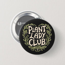 Chapa Redonda De 5 Cm Club de señoras de las plantas estética retro groo