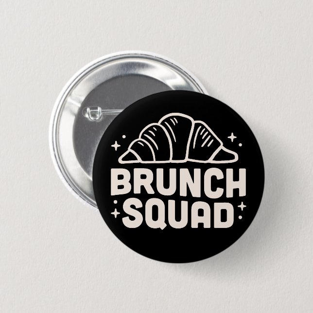 Chapa Redonda De 5 Cm Club de squad de brunch (Anverso y reverso)