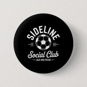 Chapa Redonda De 5 Cm Club Social de la Banda de la Línea Lateral del Ju
