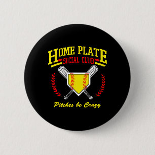 Chapa Redonda De 5 Cm Club Social de Platos de Softbol para Madres de la