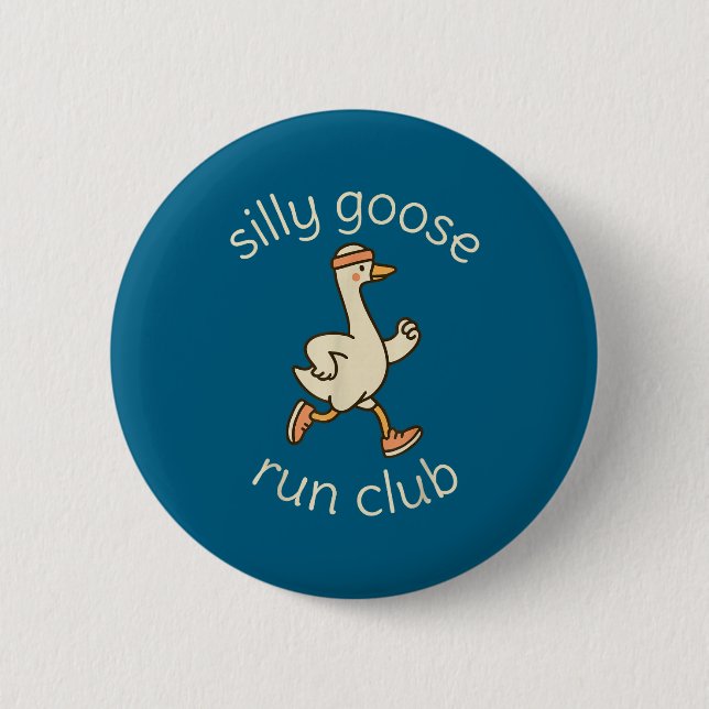 Chapa Redonda De 5 Cm Club Sport Silly Marathon Gymer Running Goose Runn (Anverso)