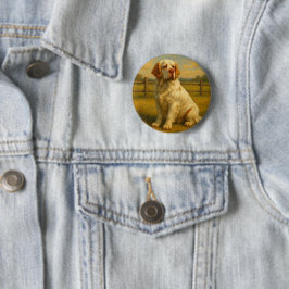 Chapa Redonda De 5 Cm Clumber Spaniel