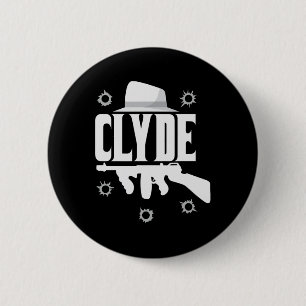 Chapa Redonda De 5 Cm Clyde Y Bonnie Halloween Parejas Costum