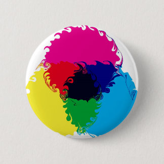 Chapa Redonda De 5 Cm CMYK psicodélico