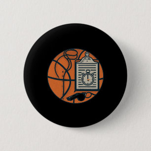 Chapa Redonda De 5 Cm Coach de baloncesto Whistpboard Stopwatch