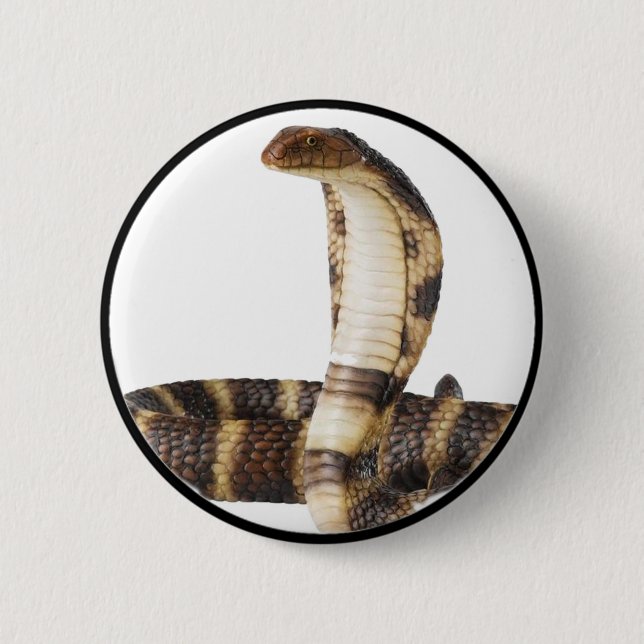 Chapa Redonda De 5 Cm "Cobra real 1" (Anverso)