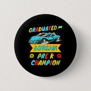 Chapa Redonda De 5 Cm Coche 2026 Adrian Personalizado Último Día De Pre 