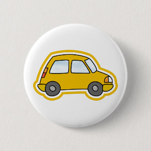 Chapa Redonda De 5 Cm Coche amarillo