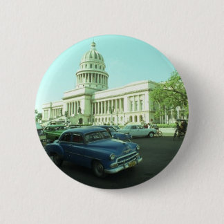 Chapa Redonda De 5 Cm Coche clásico La Habana Cuba