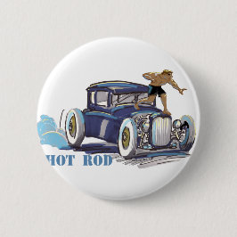 Chapa Redonda De 5 Cm coche de carreras