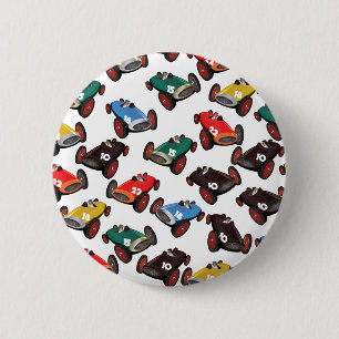 Chapa Redonda De 5 Cm Coches de carreras antiguos