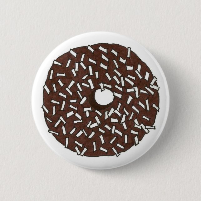 Chapa Redonda De 5 Cm Cocina de chocolate de coco Donut Doughnut Desayun (Anverso)