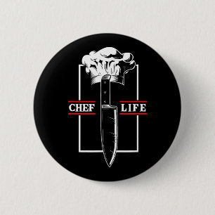 Chapa Redonda De 5 Cm Cocinero Cocina Vida Cuchillo Restaurante Cocina C