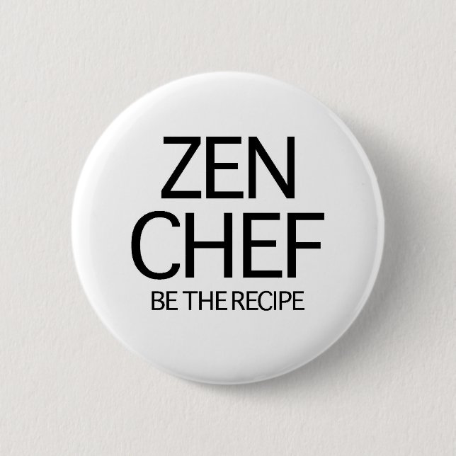Chapa Redonda De 5 Cm Cocinero del zen (Anverso)