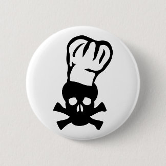 Chapa Redonda De 5 Cm cocinero jefe del chef negro