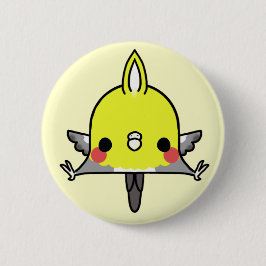 Chapa Redonda De 5 Cm Cockatiel de Kawaii (usted cambia el fondo!)