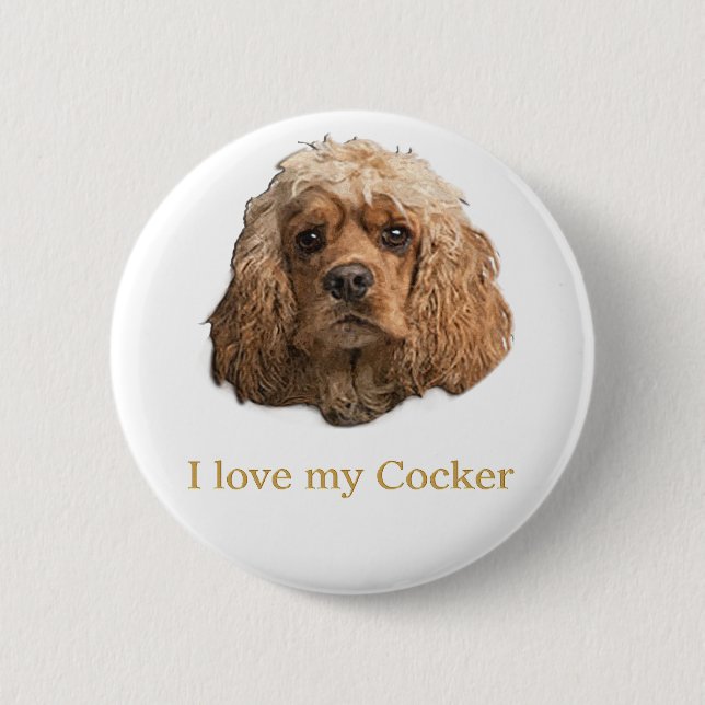 Chapa Redonda De 5 Cm Cocker spaniel (Anverso)