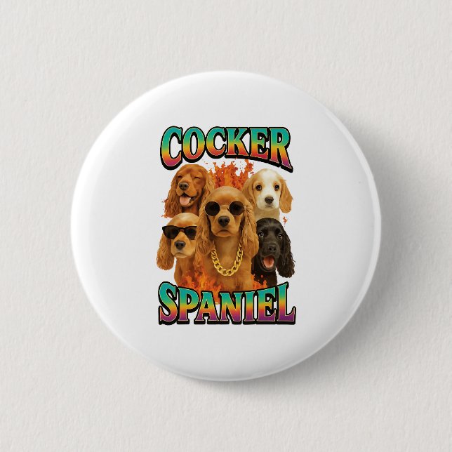 Chapa Redonda De 5 Cm Cocker Spaniel Copy (Anverso)