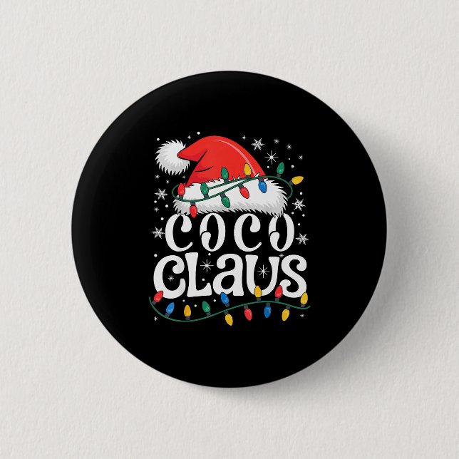 Chapa Redonda De 5 Cm Coco Claus Funny Xmas Christmas Grandma Holiday St (Anverso)