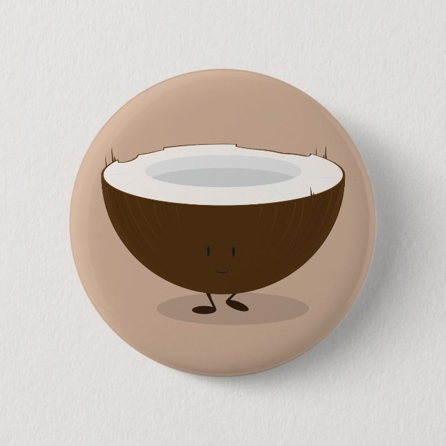 Chapa Redonda De 5 Cm Coco sonriente (Anverso)