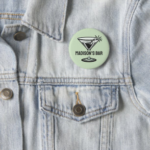 Chapa Redonda De 5 Cm Cóctel de texto de personalizado