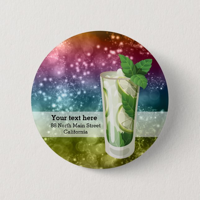 Chapa Redonda De 5 Cm Cócteles (Anverso)