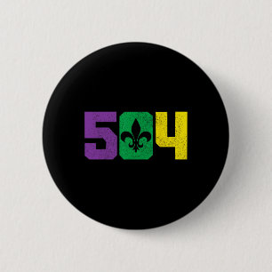 Chapa Redonda De 5 Cm Código de área 504 Orleans Nola Nueva Orleans Loui