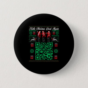 Chapa Redonda De 5 Cm Código de baile de Trump Qr Santa Trump Hacer Navi