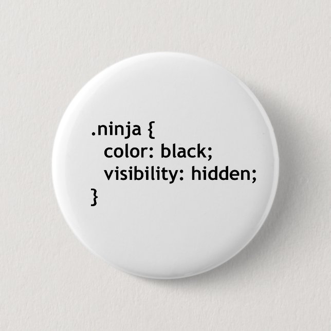 Chapa Redonda De 5 Cm código ninja, script (Anverso)