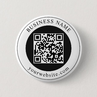 Chapa Redonda De 5 Cm Código QR con nombre de empresa editable