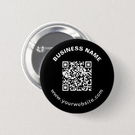 Chapa Redonda De 5 Cm Código QR con nombre de empresa en negrita y texto