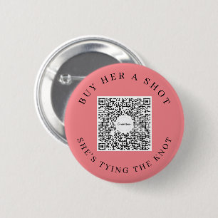 Chapa Redonda De 5 Cm Código QR de Venmo para la Despedida de Soltera Co