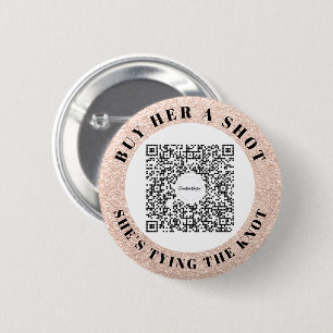 Chapa Redonda De 5 Cm Código QR de Venmo para la Despedida de Soltera Co
