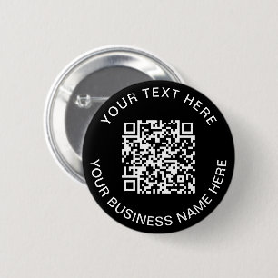 Chapa Redonda De 5 Cm Código QR Negro promocional