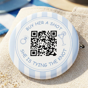 Chapa Redonda De 5 Cm Código QR para que la Novia compre una Bebida en l