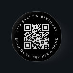 Chapa Redonda De 5 Cm Códigos Qr personalizados Cash App Cumpleaños Pin,<br><div class="desc">Presentamos nuestro Pin de Botón de Donación con Código QR Personalizado, una forma divertida y moderna de celebrar una ocasión especial. Este pin único cuenta con un código QR personalizable que te permite pedir donaciones de manera fácil. Ya sea "Es el cumpleaños de Sally, escanea para comprarle una bebida" o...</div>