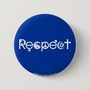 Chapa Redonda De 5 Cm Coexistir con Respeto - Paz Amabilidad y Toleranci