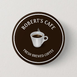 Chapa Redonda De 5 Cm Coffee Barista Cafe Personalizado